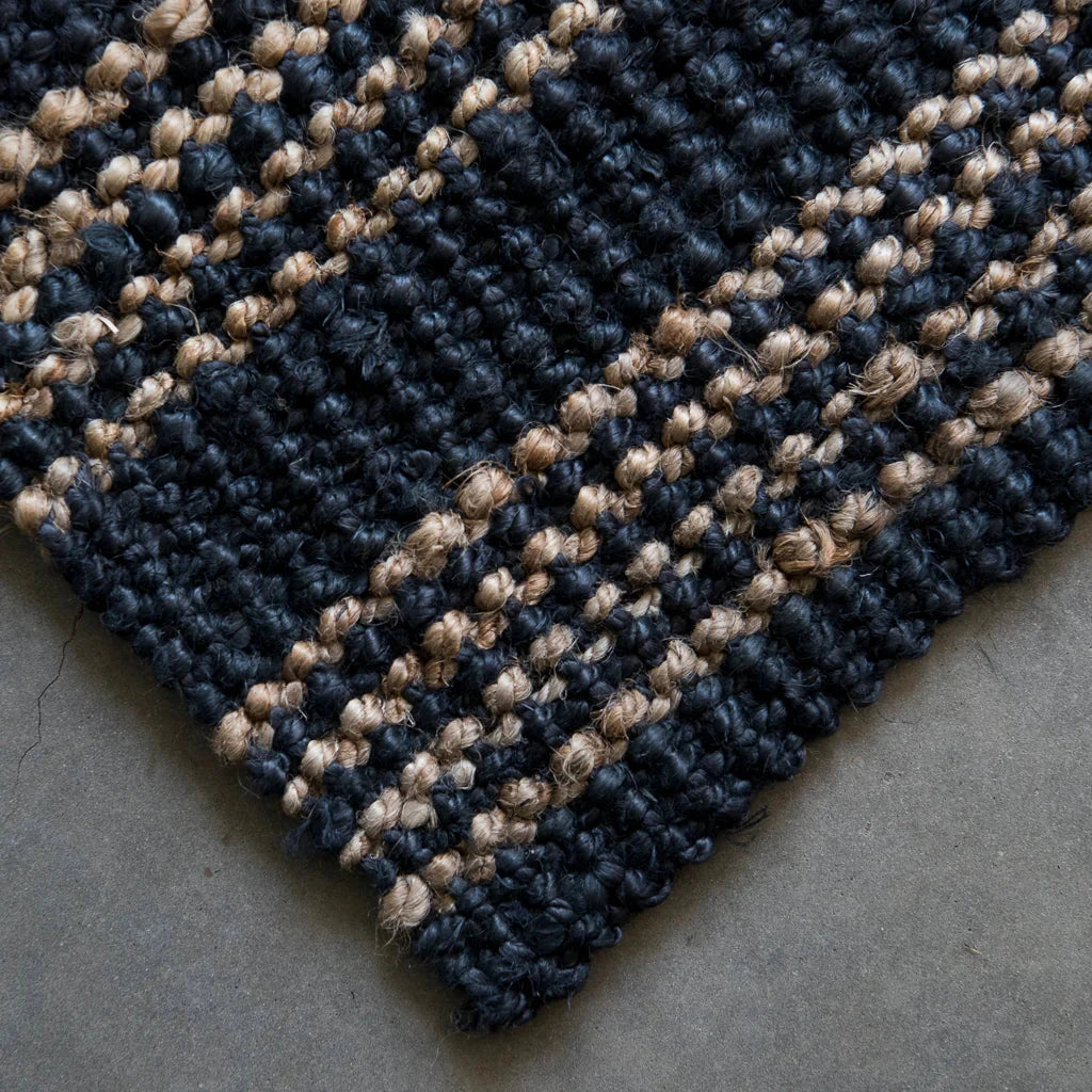 Jones Stripe Natural Jute Floor Mats, Rugs & Runners Zebra