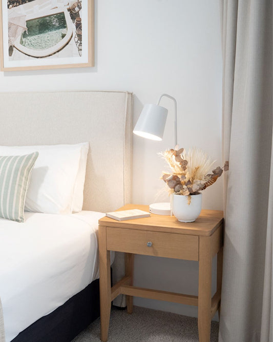 Kara Natural American Oak Bedside Table Sun Republic