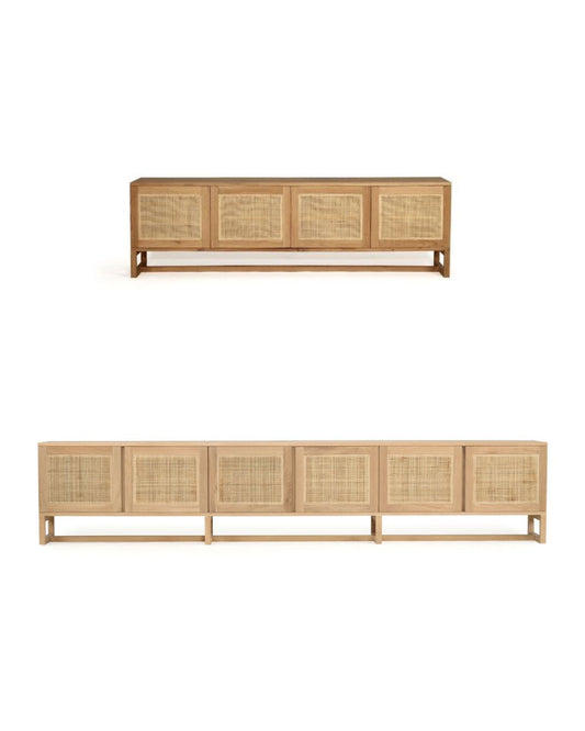 Kiera American Oak Entertainment Unit - 200cm & 300cm Sun Republic
