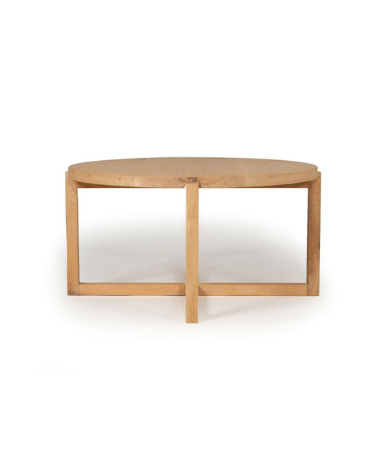 Kiera American Oak Round Coffee Table Sun Republic