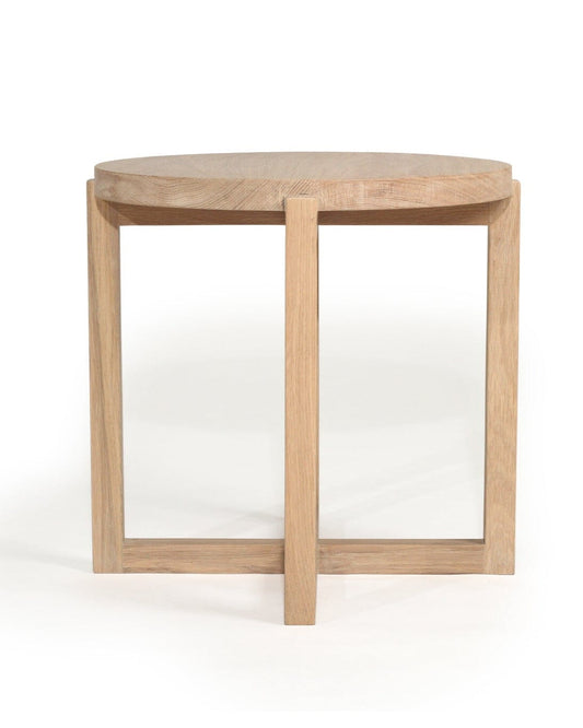 Kiera American Oak Round Side Table Sun Republic