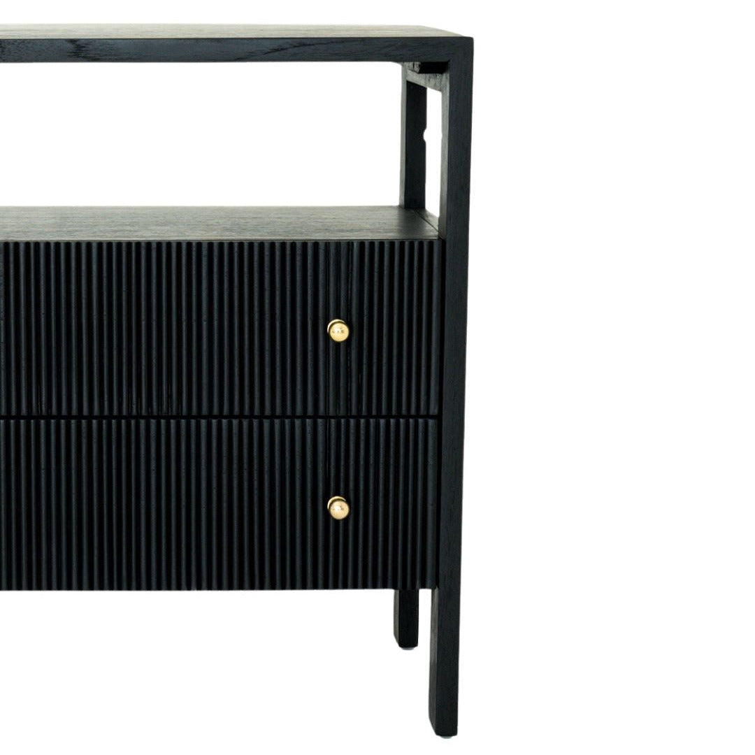 Kingscliff Modern Black Nightstand/Bedside Table Sun Republic