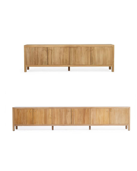 Kingscliff Natural Teak Entertainment Unit - 200cm & 300cm Sizes Sun Republic