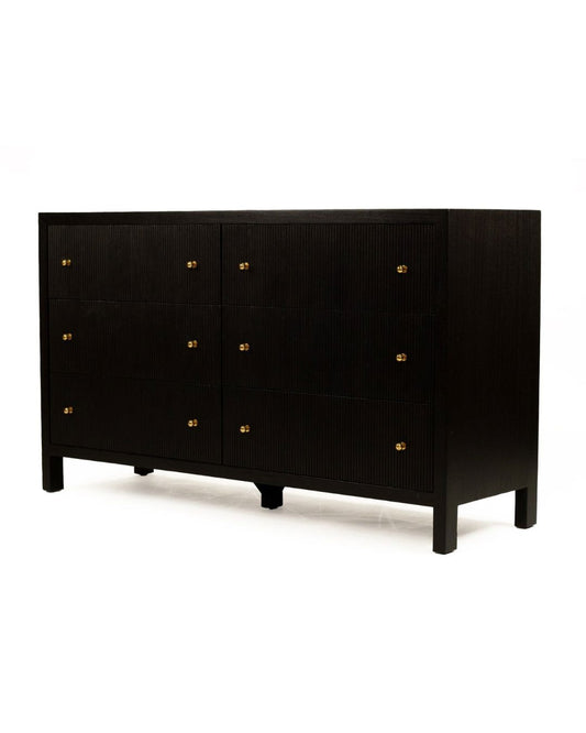 Kingscliff Teak Chest of Drawers - Black Sun Republic