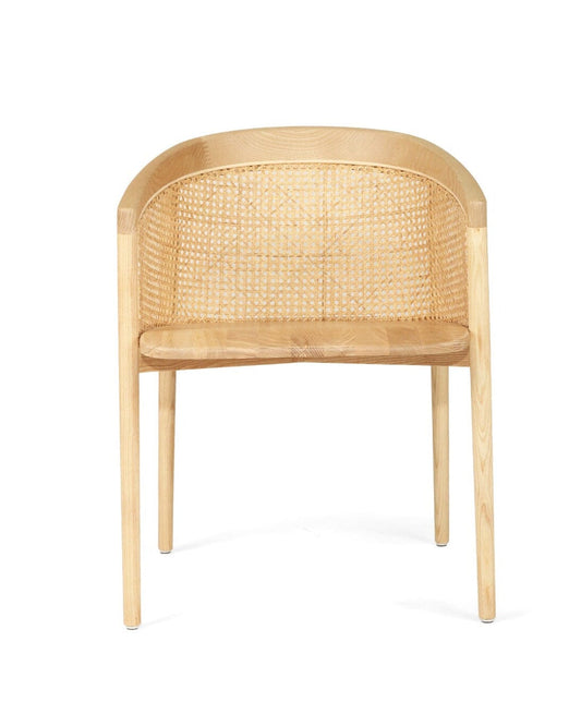 Kofi Dining Chair – Ash Wood with Woven Wicker Back Sun Republic
