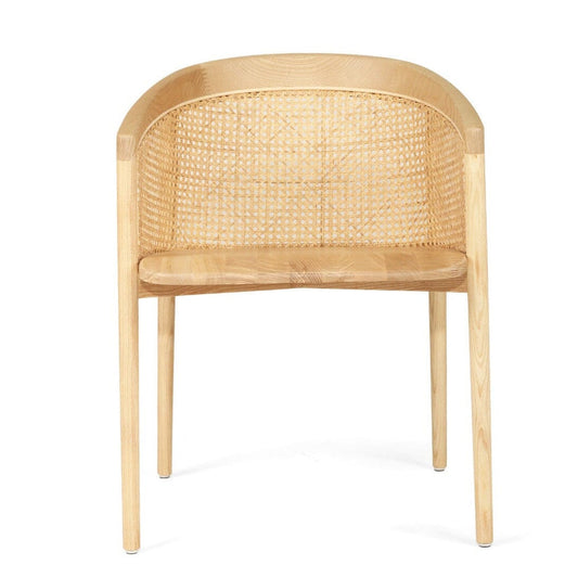 Kofi Dining Chair – Ash Wood with Woven Wicker Back Sun Republic