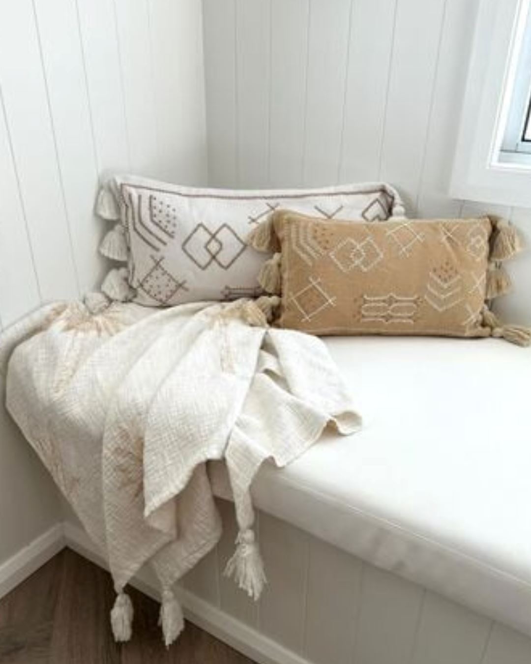 Lilou Cotton Boho Embroidered Folk Cushion Sun Republic