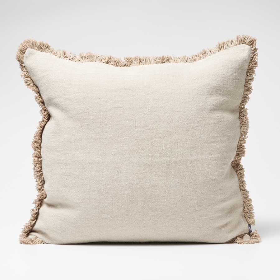 Luca Boho Linen Cushion - Natural | With Feather Insert Eadie Lifestyle