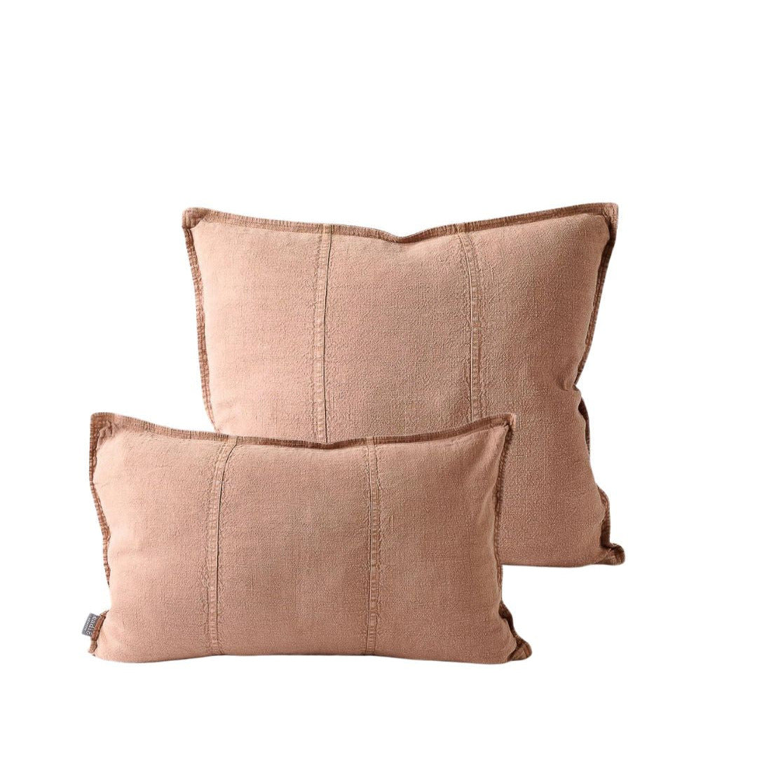 Two pillows on a white background