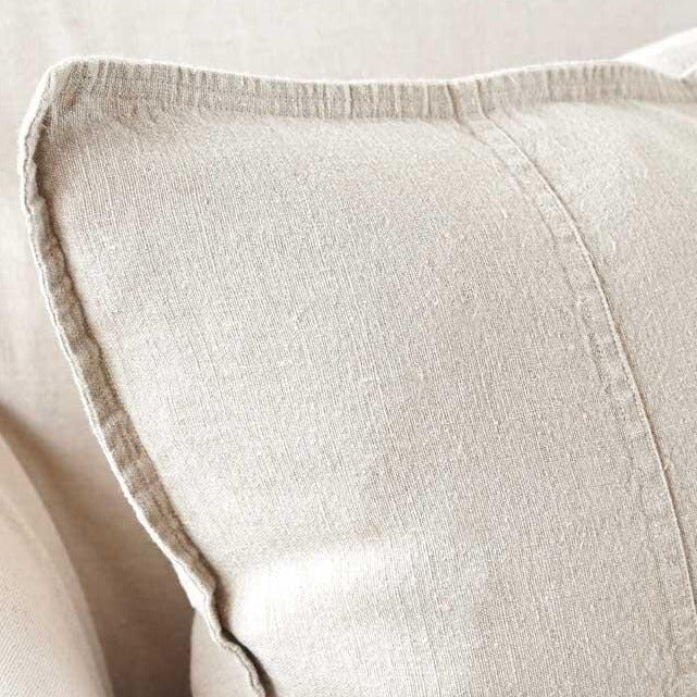 Close-up of beige fabric with a subtle texture