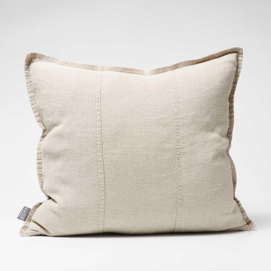 Luca Linen Cushion - Natural | With Feather Insert Sun Republic
