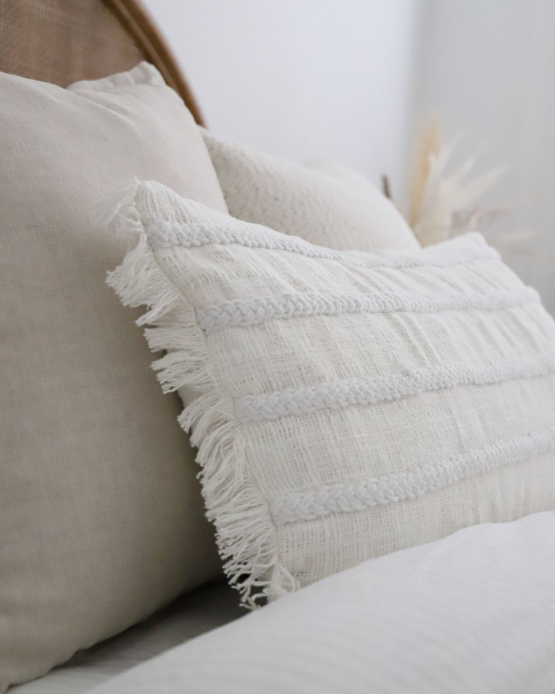 Lulu Lumbar Cushion - White Sun Republic