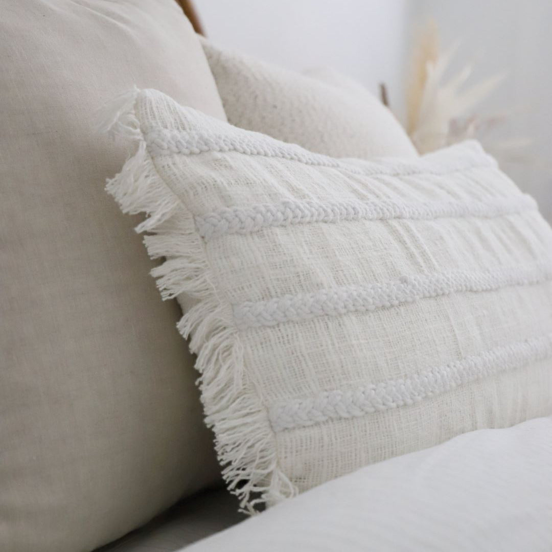 Lulu Lumbar Cushion - White Sun Republic