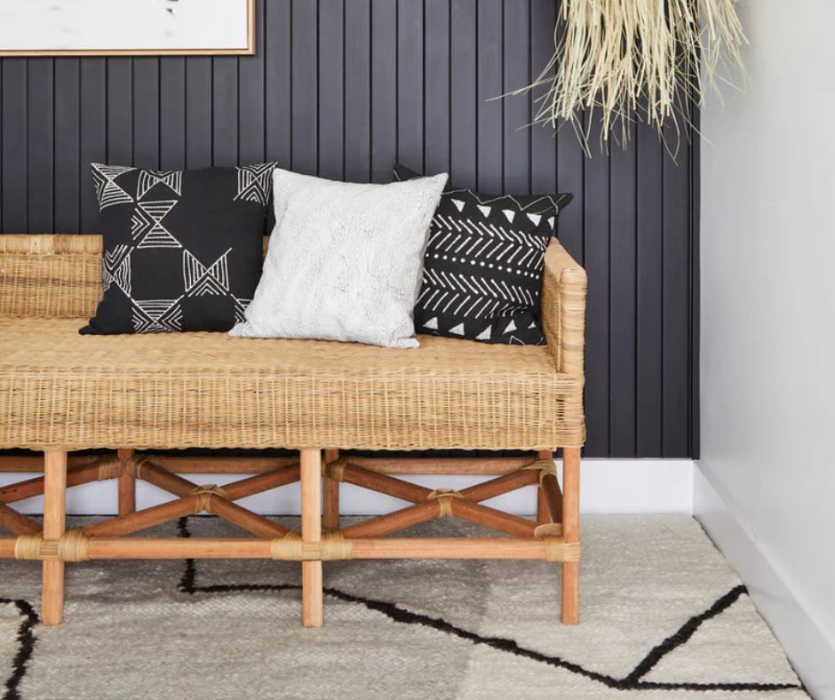 Malawi Cane Balcony Bench Seat Coastal Drift Malawi