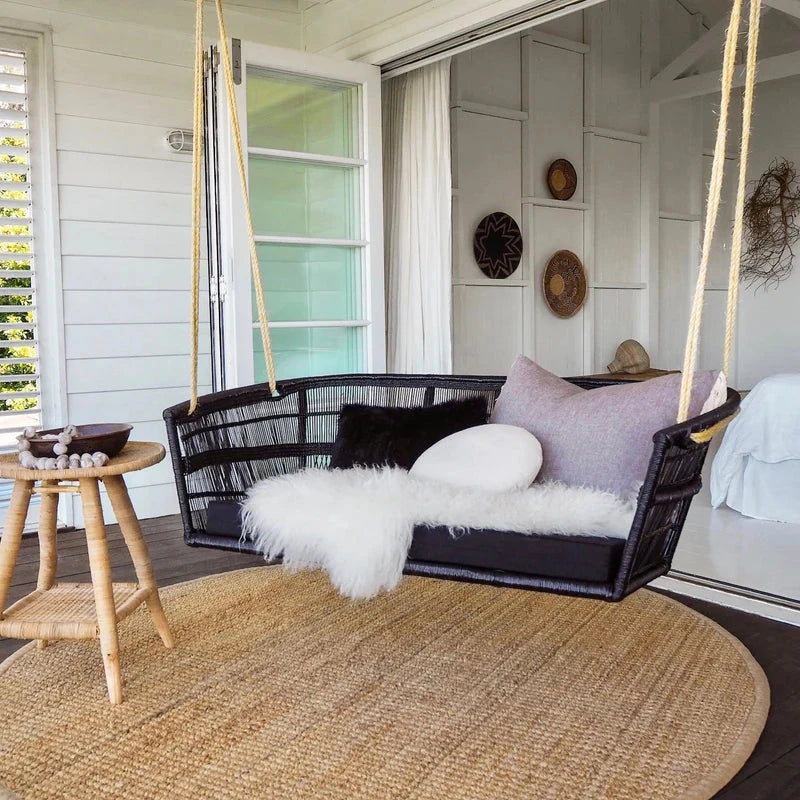 Malawi Two Seater Loveseat Hanging Chair - Black Coastal Drift Malawi