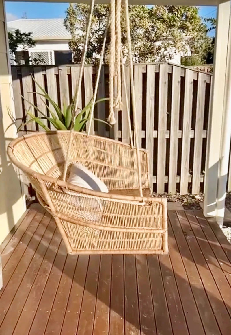 Malawi Two Seater Loveseat Hanging Chair - Natural Coastal Drift Malawi
