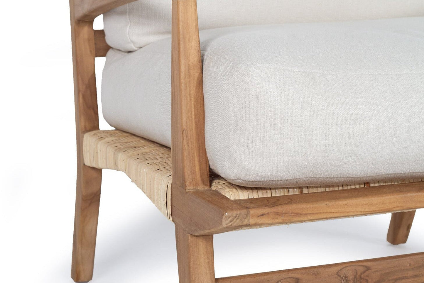 Morgan Teak & Rattan Armchair - (Stain Free Fabric) Sun Republic