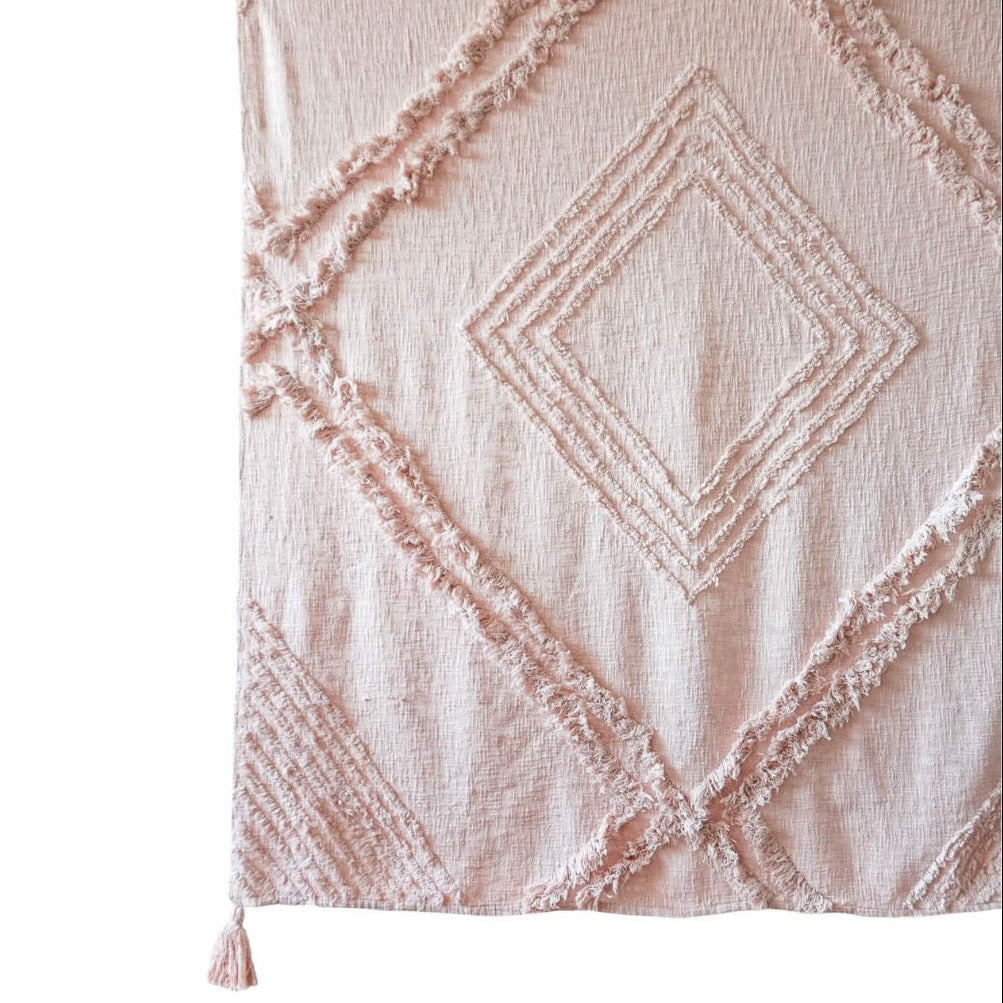 Naomie Cotton Throw Blanket | Blush Pink SUN REPUBLIC