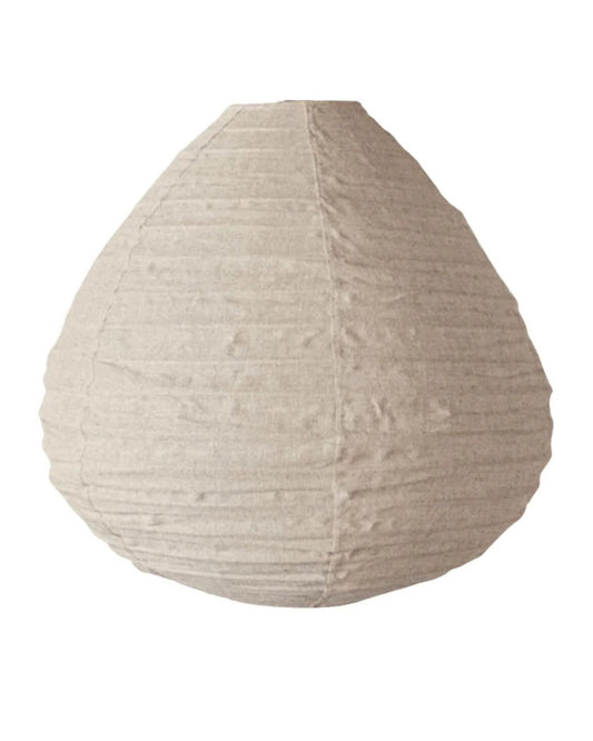 Natural Linen Pear Shape Lantern Pendant Blacksalt