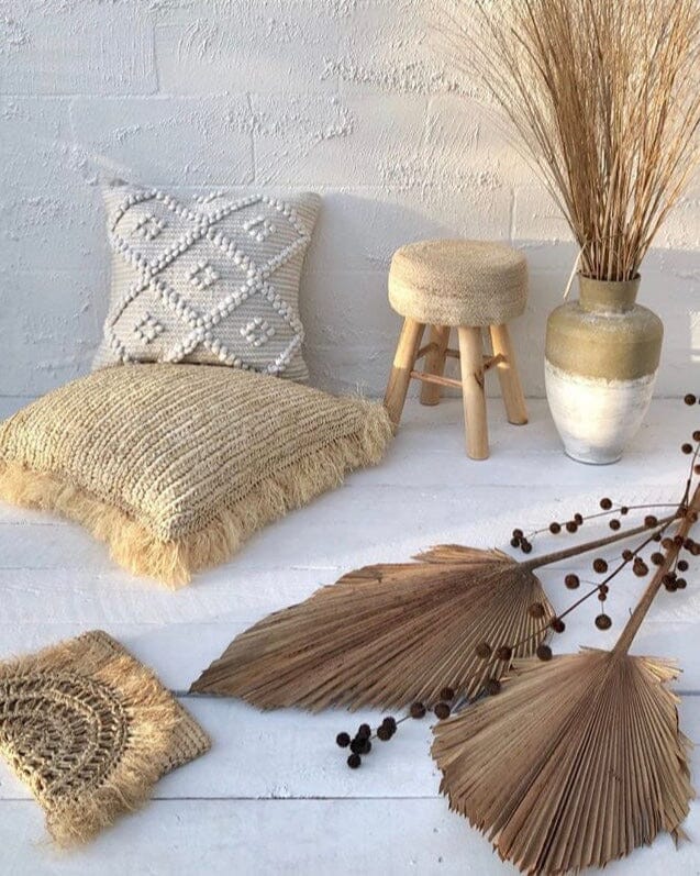 Natural Raffia Cushion - Euro 60cm Sun Republic