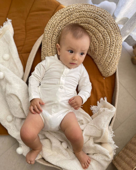 Natural Raffia Cushion - Moon 35cm Sun Republic