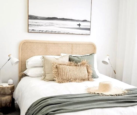 Natural Raffia Cushion - Rectangle With Insert Sun Republic