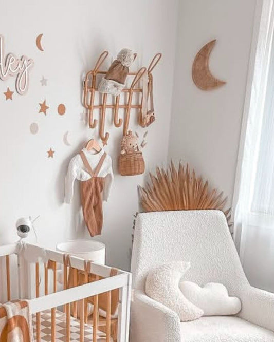 Natural Woven Rattan Moon Nursery Wall Hanging Sun Republic