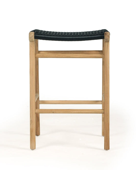 Noosa Counter/Bar Saddle Stool - Black (Indoor/Outdoor) Sun Republic