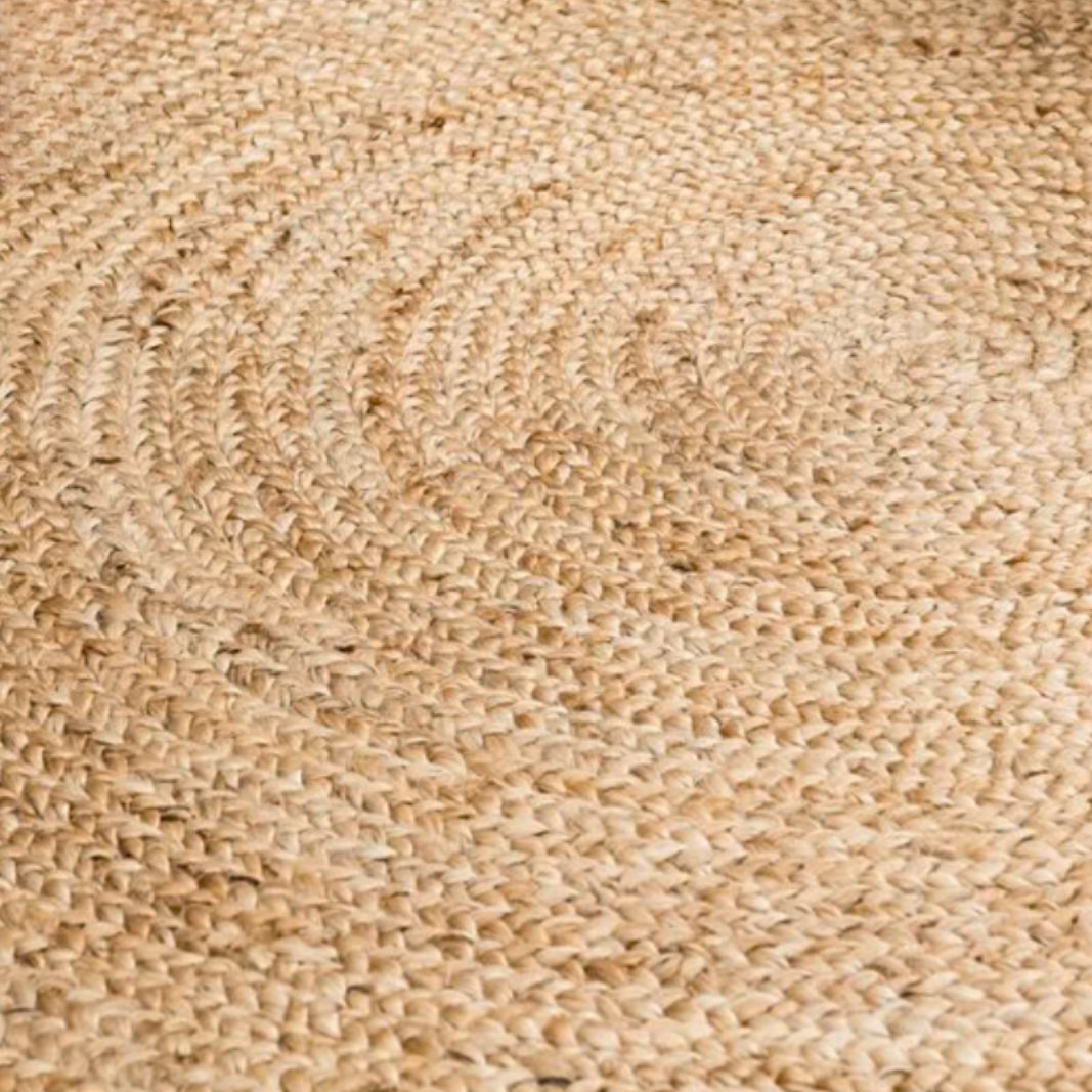 Organic Jute Round Rug | Natural