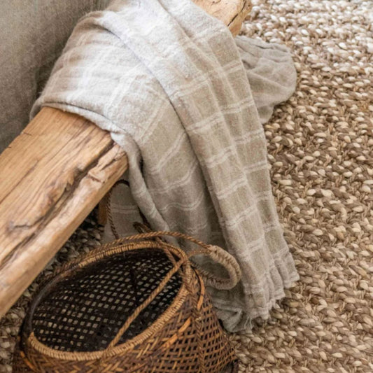 Organic Jute Rug | Natural Textural Blend Zebra Home