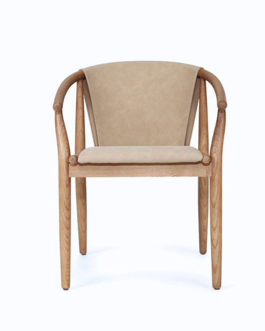 Oskar Dining Chair – Caramel Ash & Light Khaki Sun Republic