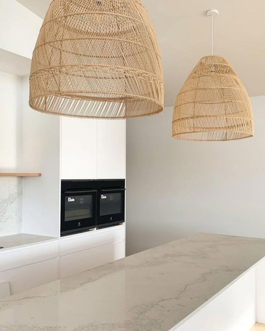 Paradise Rattan Pendant Light Shade Blacksalt