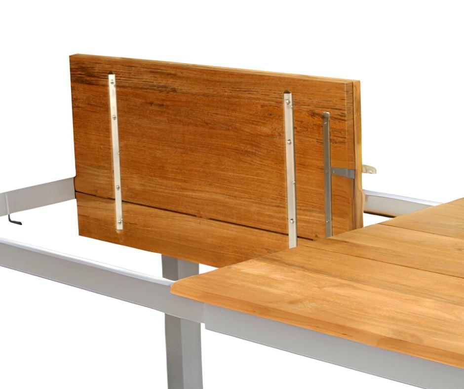 Shoalhaven Outdoor Teak Extension Dining Table - White