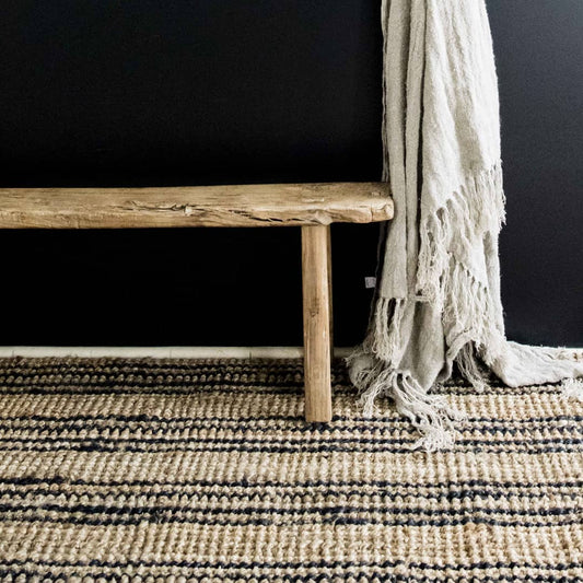 Smith Stripe Natural Jute Floor Mats, Rugs & Runners Zebra