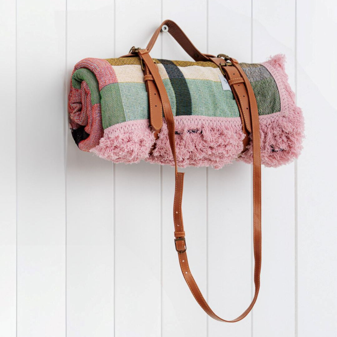 Sunset Check Picnic Rug/Throw