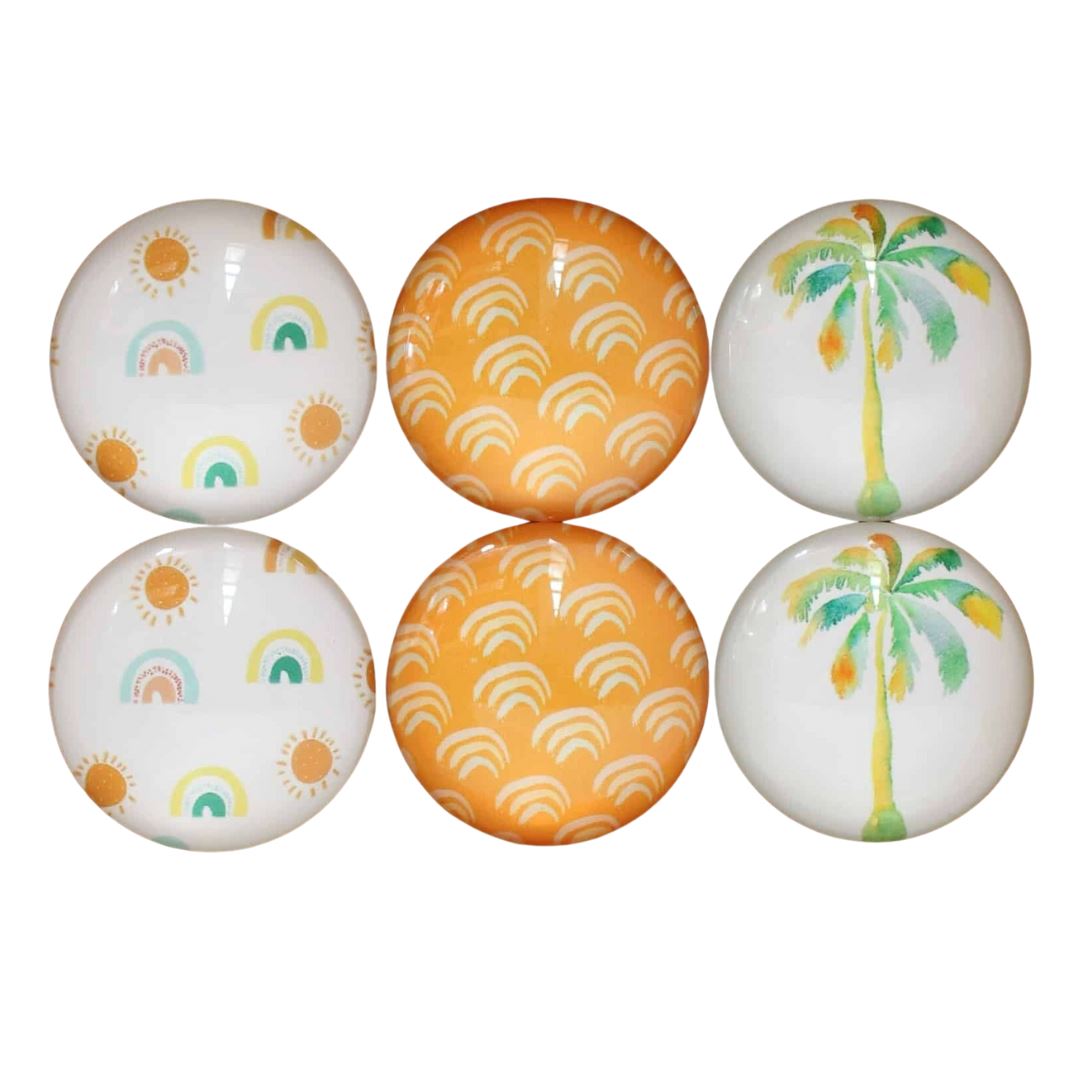 Sunshine Folk Glass Magnet Set x 6 SUN REPUBLIC