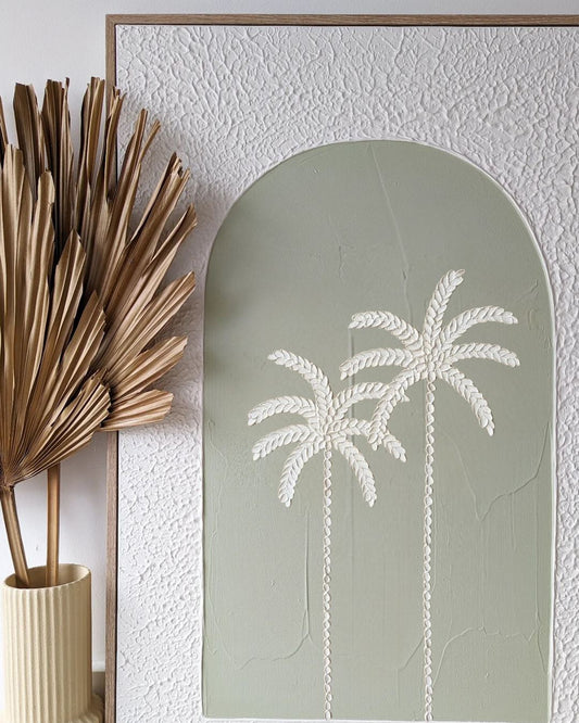 Textured Plaster Art - Paradise Palm Duo SUN REPUBLIC