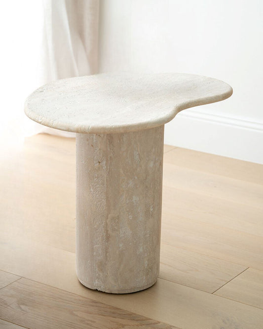 Travertine Side Table Sun Republic