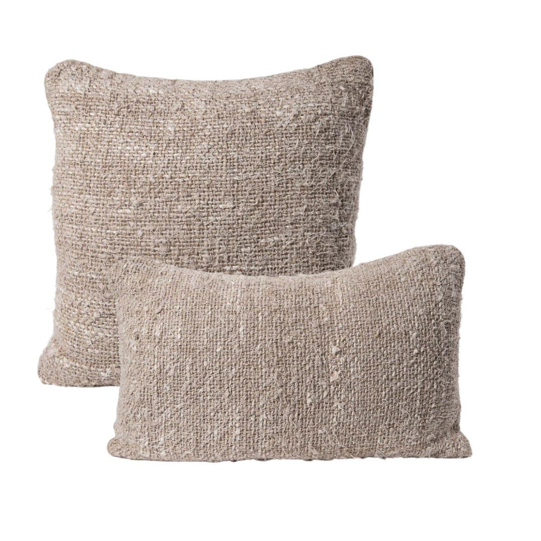 Wabi Lumbar Cushion | Recycled Linen with Feather Insert Sun Republic