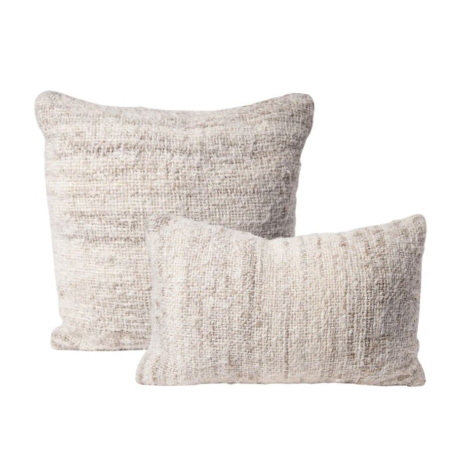 Wabi Textured Weave Cushion with Feather Insert - Ivory | Square & Lumbar Sun Republic
