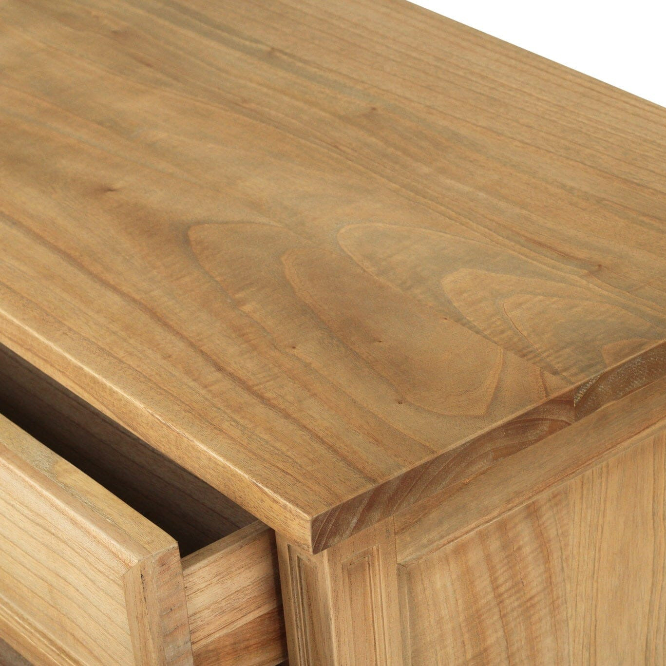 Weathered Oak Cayman Coastal 3 Drawer Nightstand/Bedside Table Sun Republic