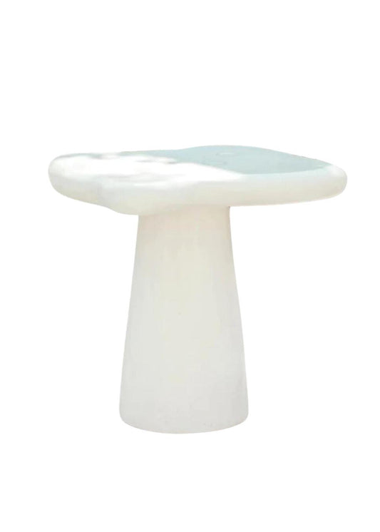White Concrete Mediterranean Style Side Table Sun Republic