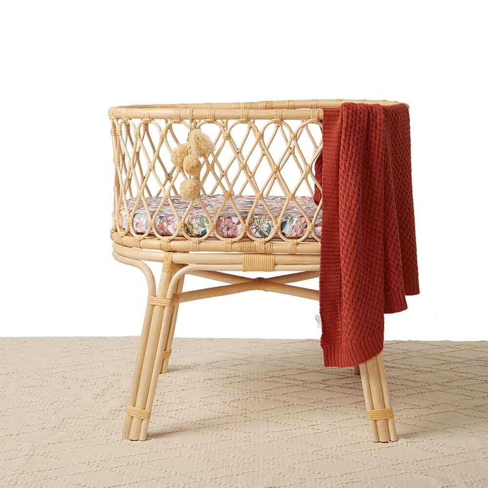 Australiana Flower Bassinet Sheet / Change Mat Cover Snuggle Hunny