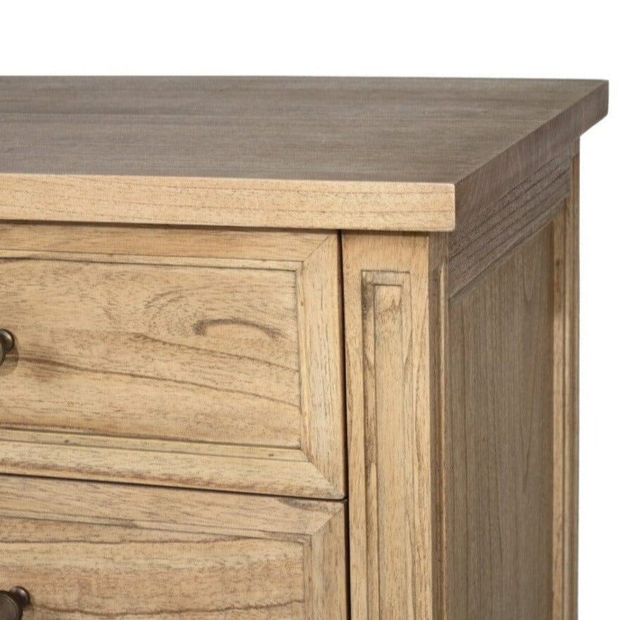 Cayman 3 Drawer Bedside | Weathered Oak SUN REPUBLIC
