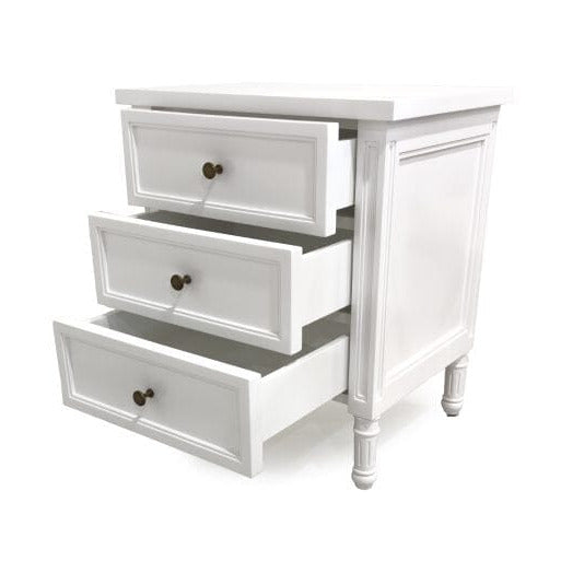 Cayman 3 Drawer Bedside | White Sun Republic