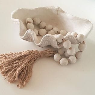 Clay Bead Garland With Jute Rope Tassel | XL Looped SUN REPUBLIC