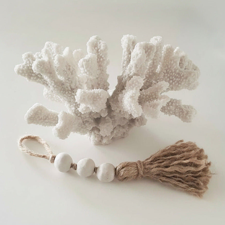 Clay Bead Garland With Jute Tassel | Small SUN REPUBLIC