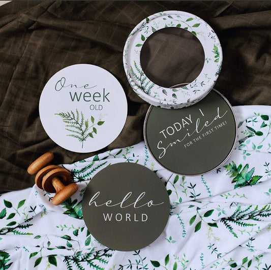 Enchanted Baby Reversible Milestone Cards Snuggle Hunny