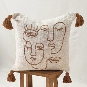 Goddess Abstract Faces Cushion Sun Republic