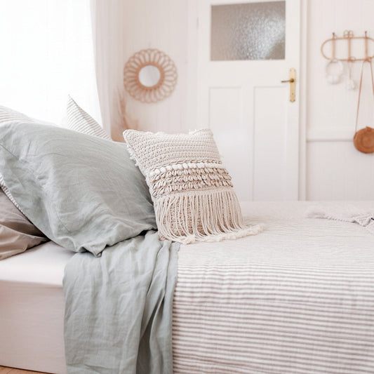 Myla Macrame & Shell Cushion SUN REPUBLIC